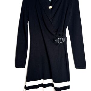 Lauren Ralph Lauren Black Dress with White Accents